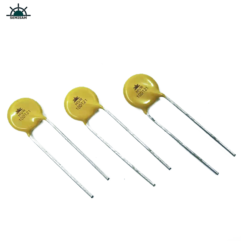 An tSín Friotóir Friotóir ODM Buí Silicon 10d121 trastomhas 10mm varistor ocsaíd miotail le haghaidh solas LED